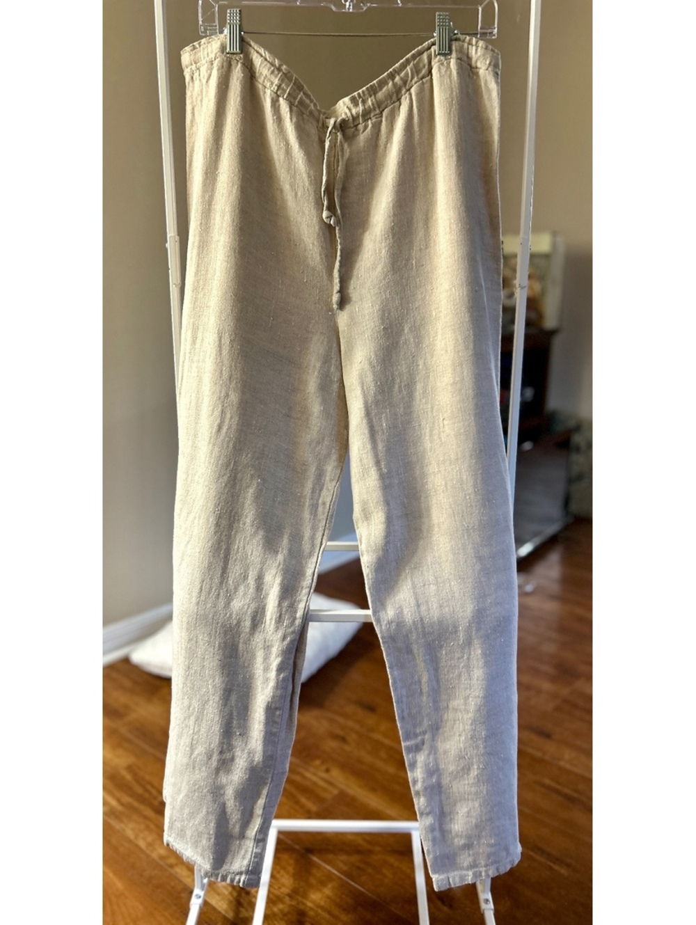 ALY WEAR Beige Linen Casual Pants Size S